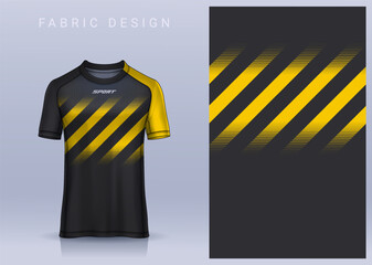 Fabric textile design for Sport t-shirt, Soccer jersey mockup for football club. uniform front view.