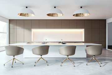 Modern meeting room interior. 3D Rendering.