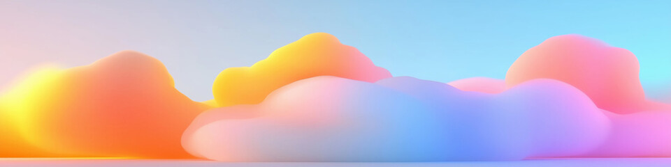 Abstract vibrant clouds background. Celestial hues