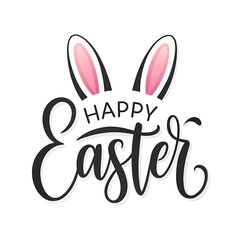 Obraz premium Happy easter card in doodle style