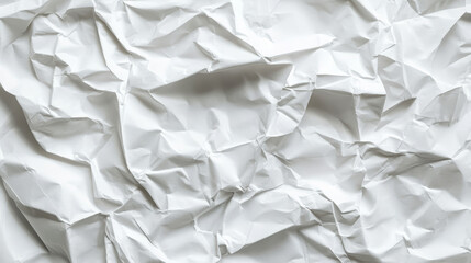 Obraz premium an image of a white crumpled and creased paper poster texture background, 
