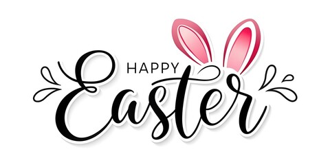 Happy easter card in doodle style