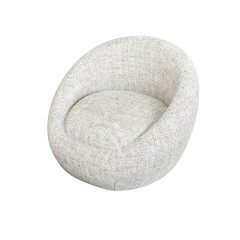 armchair isolate on a transparent background, comfortable furniture for home interior, 3D illustration, cg render
