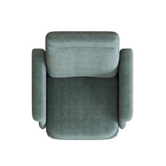 armchair isolate on a transparent background, comfortable furniture for home interior, 3D illustration, cg render
