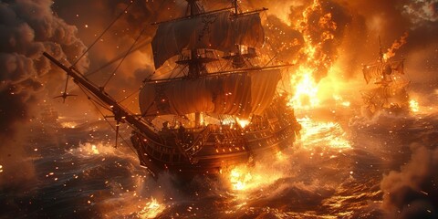 Fiery Naval Battle