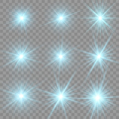 Color glowing light burst explosion with transparent. Vector illustration for cool effect decoration with ray sparkles. Bright star. Transparent shine gradient glitter, bright flare. Glare texture.