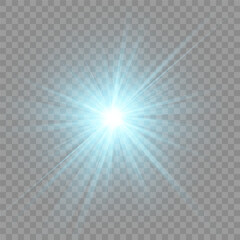 Color glowing light burst explosion with transparent. Vector illustration for cool effect decoration with ray sparkles. Bright star. Transparent shine gradient glitter, bright flare. Glare texture.