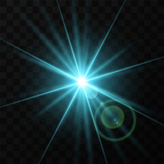 Color glowing light burst explosion with transparent. Vector illustration for cool effect decoration with ray sparkles. Bright star. Transparent shine gradient glitter, bright flare. Glare texture.