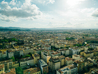 Aerial view of Florence downtown, Tuscany, Italy.