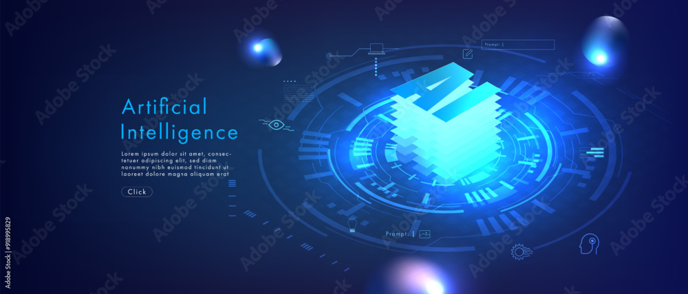 Poster hi-tech digital technology futuristic circuit digital. abstract futuristic design. ai, artificial in
