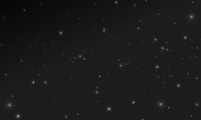 Realistic background. night sky with sparkling glowing stars