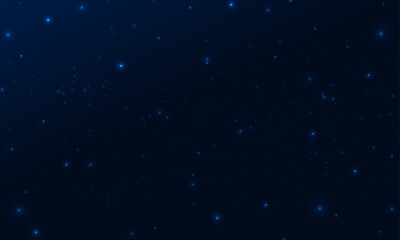 Realistic background. night sky with sparkling glowing stars