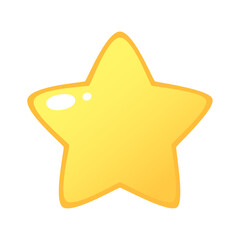 Star icon in cartoon style isolated on white background