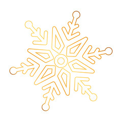 hand drawn snowflake illustration on a white