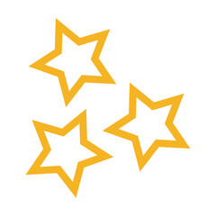 Hand drawn stars illustration on white background