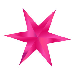 Six end star illustration Minimalistic star icon isolated illustration on white