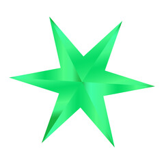 Six end star illustration Minimalistic star icon isolated illustration