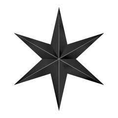 Obraz premium Six end star illustration Minimalistic star icon isolated on the white background