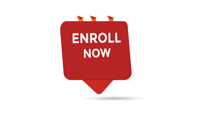 Enroll new button web banner templates. Vector Illustration 
