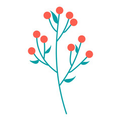 Christmas mistletoe isolated illustration on the white