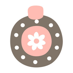 Flat christmas element, Flat design christmas decoration illustration on the white background