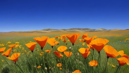 Wild California Poppies at Antelope Valley California Poppy Reserve
