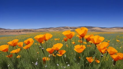 Wild California Poppies at Antelope Valley California Poppy Reserve
