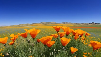 Wild California Poppies at Antelope Valley California Poppy Reserve
