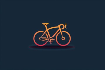 Fototapeta premium A single bike standing alone on a dark background