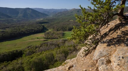 Fototapeta premium panorama of the mountains in autumn
