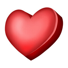 Hand drawn style heart illustration isolated on a white