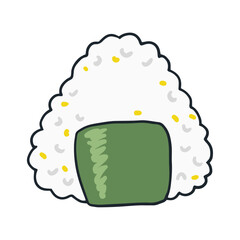 Hand drawn Sushi illustration isolated on a white