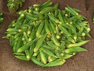 Ladyfinger, also known as okra,بھنڈی.The fiber content aids in digestion and helps prevent constipation.May help regulate blood sugar levels due to its fiber content.fiber contribute to heart health.