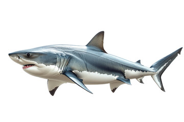 Obraz premium A shark isolated on a transparent background for web, banner, wallpaper