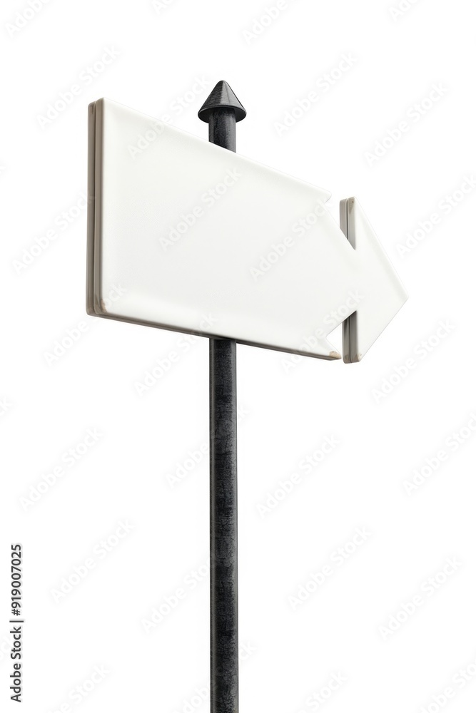 Poster a street sign with an arrow pointing in two different directions, suitable for use as a navigation o