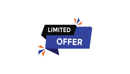 Limited offer button web banner templates. Vector Illustration 