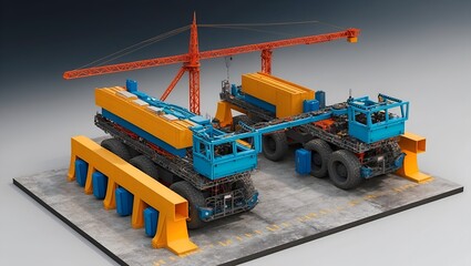 Obraz premium excavator on the road