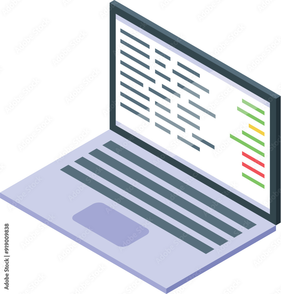 Poster laptop displaying lines of code, representing software development