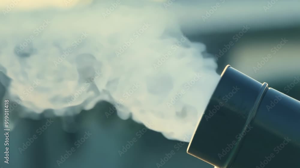 Poster the exhaust system emits a steady stream of transparent smoke a sign that the engine is running smoo