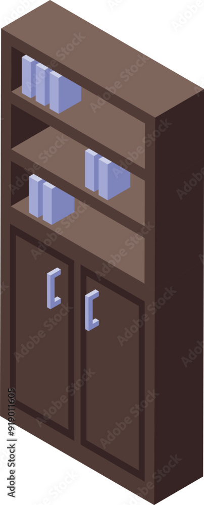Poster office bookshelf is displaying files and folders, providing organization and storage solutions