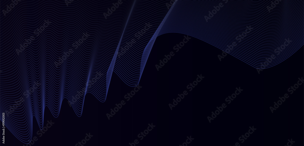 Poster lines abstract background wavy abstract stripes. vector illustration of the gray pattern of