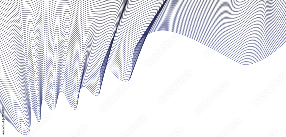 Poster abstract futuristic tech background. wavy abstract stripes. vector illustration of the gray pattern 