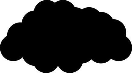 Simple cloud vector icon. Symbol for forecast and online data storage. Isolated illustration in white background.