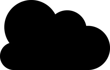 Simple cloud vector icon. Symbol for forecast and online data storage. Isolated illustration in white background.