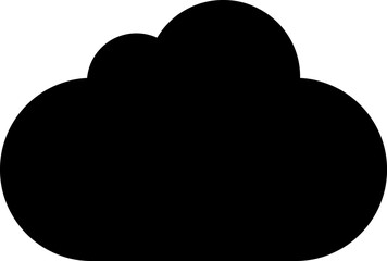 Simple cloud vector icon. Symbol for forecast and online data storage. Isolated illustration in white background.