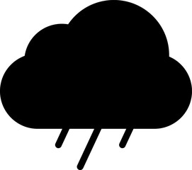 Simple cloud vector icon. Symbol for forecast and online data storage. Isolated illustration in white background.