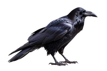 Naklejka premium Crow isolated on a white background