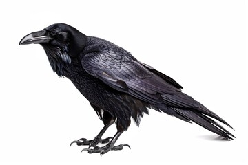 Naklejka premium Crow isolated on a white background
