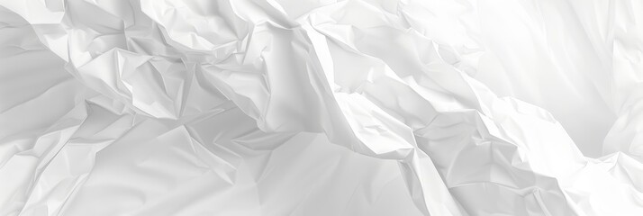 Obraz premium Abstract White Wrinkled Crumpled, Creased Paper or Fabric Background, Texture or Backdrop