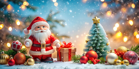 Christmas holiday with Santa and decoration